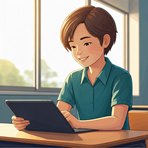 Student writing an essay with AI feedback — Kids Writing